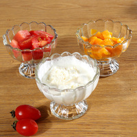 Pot de yaourt au pouding à la crème glacée Pot en verre à base large 100ml 200ml 300ml avec couvercle en liège pour les aliments faits maison