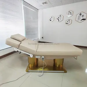 New design beauty lash curved table and chair Beauty salon chair eyelash table massage bed Facial chair electric massage table