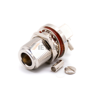 Conector Coaxial RF Hembra Tipo N con Brida de 4 Orificios para Montaje en Panel, <span class=keywords><strong>Terminal</strong></span> de Soldadura/Crimpado para Cable RG178 RG316 RG58 - Product Image 3