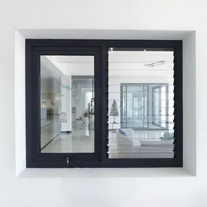 2024 china suppliers Ventilation fixed aluminum frame frosted security Glass louver windows price louvered glass window