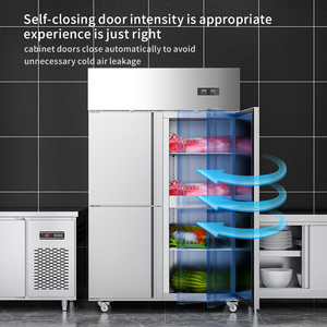 Energy-Saving Stainless Steel Reach-In Refrigerator Four Doors Freecooling Compatible Auto Defrost Eco Mode Large Kitchen BC-980 - Product Image 1
