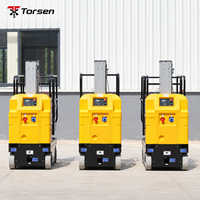 Plateforme élévatrice verticale autopropulsée hydraulique à mât unique en aluminium pour environnement propre et salle blanche sans poussière L