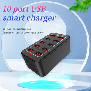 High <strong>Power</strong> 50W <strong>Smart</strong> USB Charger Station 10-Port Multiple <strong>Mobile</strong> Phones and Laptop Charging Adapter - Product Image 2