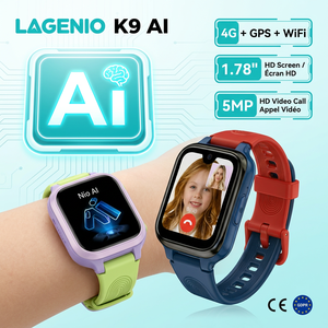 LAGENIO Nuovo Design K9 AI Orologio Intelligente per Bambini con GPS LBS WIFI, Schermo da <span class=keywords><strong>1</strong></span>,78 Pollici, Videochiamata HD 5MP - Product Image 1