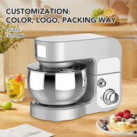 Robot Pâtissier Électrique de Cuisine 700W avec Bol Mélangeur pour Pâte à Pain, Multi-Fonctions