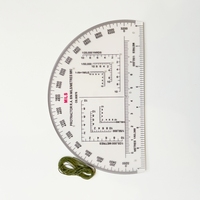 Transportador semicircular transparente de plástico Shenkir Neutral de 6 pulgadas para marcado de mapas en exteriores, se aceptan logotipos