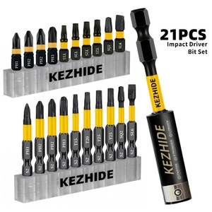 Kezhide Impact <b>Driver</b> Bit <b>Set</b> 21Pcs S2 Steel Phillips Torx Flathead Square For Electric Drill - Product Image 1