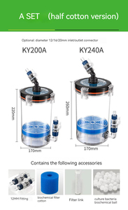 2024년 신제품 저소음 수족관 어항 필터 플라스틱 외부 여과기 주방 공간용 - Product Image 5