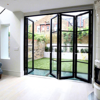 Porte pliante en alliage d'aluminium GREATMEN, double vitrage insonorisé, pour patio, villa, salon, robuste, à rupture de pont thermique