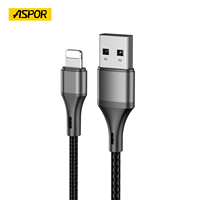 ASPOR AC-16 3A kabel nilon kepang 3A kabel Data USB pengisian aman 1M kabel Transfer Data kecepatan tinggi