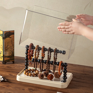 Jewelry Storage Rack Cream Color Plastic <b>Desktop</b> Display <b>Shelf</b> For Bracelets And Collectibles - Product Image 2