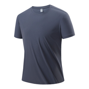 Men's Quick Dry Breathable Short Sleeve T-Shirt Solid Color Nylon Sport Wear Outdoor Activity Clothing - Product Image 3