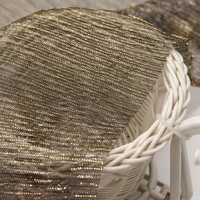 Tissu de maille de mode de scène froissé en métal à changement de couleur bleu saphir pour les filles