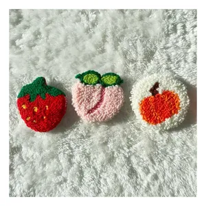 Strawberry yang indah buah kiwi labu bentuk kustom mug coaster jarum pukulan coaster