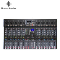 GAX-ET16 Console de Mixage Professionnelle 16 Canaux à Sortie Unique BT avec Effet de Réverbération Idéale pour les Performances de Chant