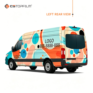 <span class=keywords><strong>Pellicola</strong></span> Adesiva Personalizzata per Pubblicità su Veicoli, Design Astratto Colorato, Adesivo per Auto in TPU PET <span class=keywords><strong>PPF</strong></span>, Grafica per Furgoni Commerciali - Product Image 5