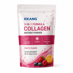 Colágeno Instantáneo 3 en 1 al por Mayor, 300g, Sabor Frutal, con Péptidos de Colágeno, Vitamina C y Ácido Hialurónico, Suplemento Dietético - Product Image 1