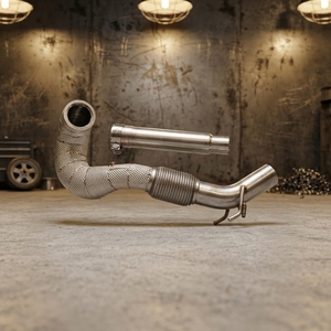 Tubo de Escape de Alto Rendimiento SDO SUS304 para VW <span class=keywords><strong>Golf</strong></span> <span class=keywords><strong>7</strong></span> <span class=keywords><strong>7</strong></span>.5 MK7 MK7.5 <span class=keywords><strong>GTI</strong></span> 2013-2020, Tubo Recto con Junta Flexible - Product Image 1