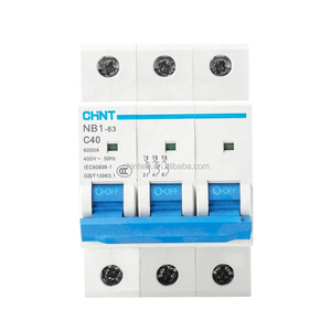 Interruptor Automático Miniatura CHINT NB1-63 <span class=keywords><strong>C40</strong></span> 6kA 400V 50Hz MCB IEC60898-1 GB/T10963.1 CCC de Fábrica Profesional China - Product Image 1