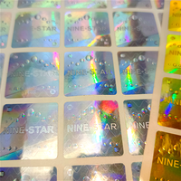 Autocollant adhésif anti-faux étiquette personnalisée 50 pièces, étiquette autocollante holographique or argent, effet arc-en-ciel, laser 3d