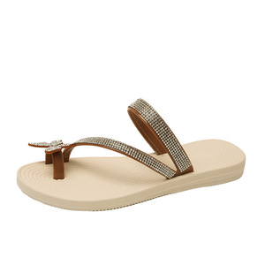 Pantofole da donna con <span class=keywords><strong>fiocco</strong></span> con diamanti scintillanti da donna con suola esterna antiscivolo di tendenza alla moda resistente all'usura per gli studenti che frequentano la spiaggia - Product Image 5