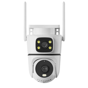 Caméra domestique à double objectif et double écran Caméra d'extérieur IP66 étanche Vision nocturne Caméra complète intelligente et automatisée - Product Image 1