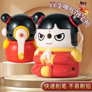Sacapuntas Dingbang Nezha de 6-8 mm con manivela manual para niños, diseño de dibujos animados - Product Image 4