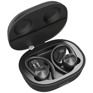 Audífonos Inalámbricos TWS-J92 con Cubierta de Tela, Estilo Gancho para la Oreja, Deportivos, con Pantalla Digital LED Espejo y Bajos Impactantes - Product Image 1