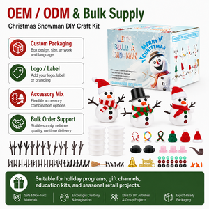 20 Pcs Snowman <b>Kit</b> Build a Snowman Craft <b>Kit</b> for Kids Christmas Crafts Creative Air Dry Clay <b>Modeling</b> Dough Crafts Enhance - Product Image 3