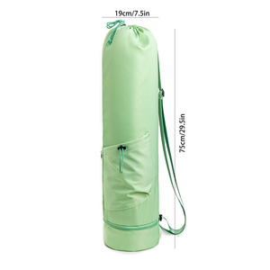 Sac de rangement pour tapis de yoga avec fermeture éclair, multifonctionnel, avec ceinture de sport et porte-bouteille, sac à dos à bandoulière - Product Image 3