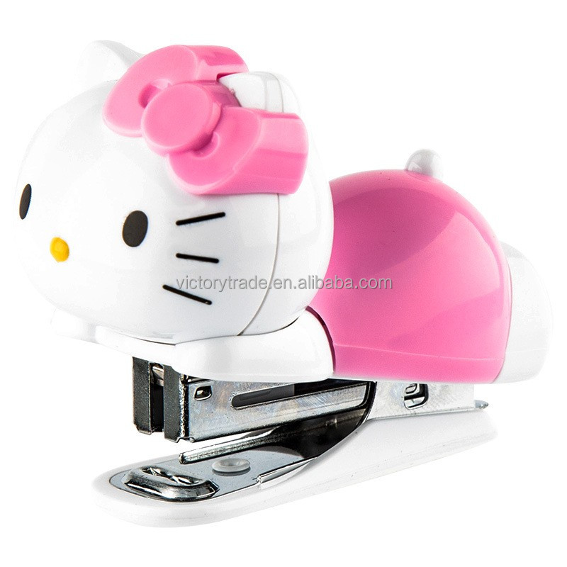 V-GF211111-1 мультфильм Милая Пижама «Hello kitty», Пижамный костюм с изображением котенка ручной степлер мини маленький портативный офисный экономичный тип набор