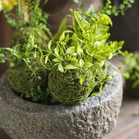 Q13 boule d'herbe de mousse artificielle nouveauté plante verte décorative bonsaï décoration de bureau à domicile moderne