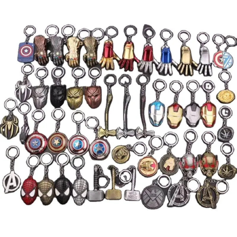 Lilangda biểu tượng tùy chỉnh kim loại móc chìa khóa llaveros chủ chốt vòng chìa khóa Móc khóa móc khóa hợp kim mở kim loại Keychain siêu anh hùng
