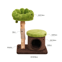 Chat vert et luxuriant cadre d'escalade chat griffoir chat arbre chat maison chat nid chat sautant plate-forme griffe meulage
