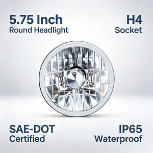 Faro Clásico para Automóvil de 5 Pulgadas con LED <span class=keywords><strong>H4</strong></span> Remanufacturado, Luz Blanca Brillante de Largo Alcance, Semi-Encapsulado - Product Image 4