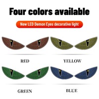 Lampe dynamique Big Devil Eyes alimentée par USB pour les voitures Facile à installer Haute qualité 4 couleurs Auto Window Screen LED Matrix Panel Light