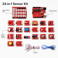 Kit de 42 capteurs en 1, module de capteurs pour Arduino UNO R3 avec écran LCD OLED, matrice de points, télécommande IR, servo 9G, pompe à eau, éducation STEM