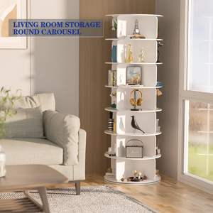 Wholesale 7 Tier Rotating <b>Shoe</b> Rack Tower, <b>White</b> Round Revolving 360 <b>Storage</b> for Room - Product Image 4