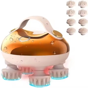 Rechargeable Silicone Shampoo <b>Hair</b> Scalp Comb <b>Brush</b> Soft Silicone Care Scalp <b>Massager</b> <b>Hair</b> <b>Brush</b> Scalp <b>Massager</b> - Product Image 4