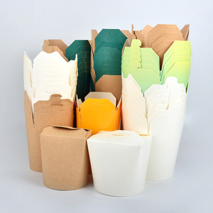 Senang01 16oz 26oz 32oz 64oz trắng tùy chỉnh <span class=keywords><strong>Togo</strong></span> Kraft lấy đi Trung Quốc takeout bao bì giấy dùng một lần mì hộp - Product Image 5