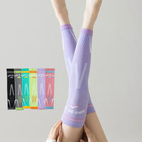 1 Paire de Chaussettes de Compression pour le Sport, Manchons de Soutien du Mollet, Attelles de Tibia, Genouillères pour Soulager la Douleur et Évacuer l'Humidité