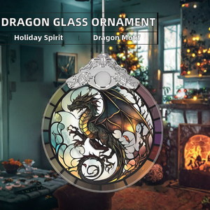 Adorno Navideño de Vidrio con Diseño de Dragón, Decoración Clásica para Colgar en el Árbol, Idea de Regalo Navideño, Decoración para el Hogar - Product Image 2