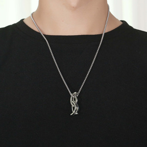 Conjunto de Anillos Deformables de Acero de Titanio, Collar con Colgante Geométrico, Unisex, para Uso Diario, SA1122 - Product Image 2