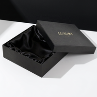 Boîte rigide personnalisée en deux parties avec couvercle pour emballage cadeau de soutien-gorge, couvercle et base, logo estampé en or, boîte embossée