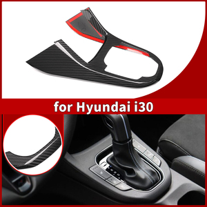 Cubierta del Panel de Cambio de Marchas de la Consola Central para <span class=keywords><strong>Hyundai</strong></span> <span class=keywords><strong>I30</strong></span> N <span class=keywords><strong>2020</strong></span>-2023, Marco del Panel de Cambio de Fibra de Carbono Real, Accesorios Interiores - Product Image 2