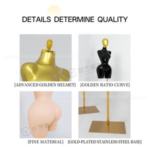 <span class=keywords><strong>Mannequin</strong></span> en fibre de verre <span class=keywords><strong>grande</strong></span> <span class=keywords><strong>taille</strong></span>, forte poitrine, hanches généreuses, courbes généreuses - Demi-corps pour robes de mariée et de soirée, idéal pour la présentation de bijoux - Product Image 6