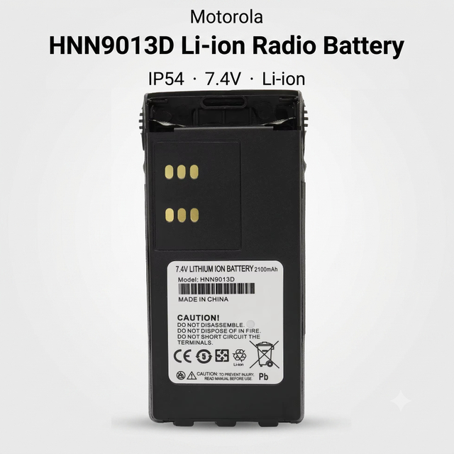 Motorola HNN9013D Li-ion Battery High Capacity 2100mAh 7.4V Battery for Two Way Radio GP140 GP320 GP328 GP338