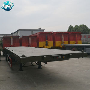 Kualitas Tinggi 60ton Sampai 80 Ton 40ft Flatbed Container Semi <span class=keywords><strong>Trailer</strong></span> Cargos Truk Transparan Sasis dengan Kunci Kontainer - Product Image 4