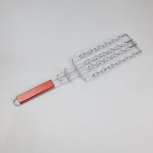 Syh1788 Utensilio Multifuncional <span class=keywords><strong>de</strong></span> Acero Inoxidable con Mango Largo para Parrilla Eléctrica, Cesta para Asar Salchichas y Jamón, Pinza Anti-Quemaduras para Parrilla - Product Image 2
