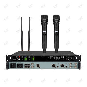 OEM Wholesale EIF AD4D-3 UHF Dual Channel <b>Wireless</b> <b>Microphone</b> System with Portable noise cancelling design for Stage - Product Image 2